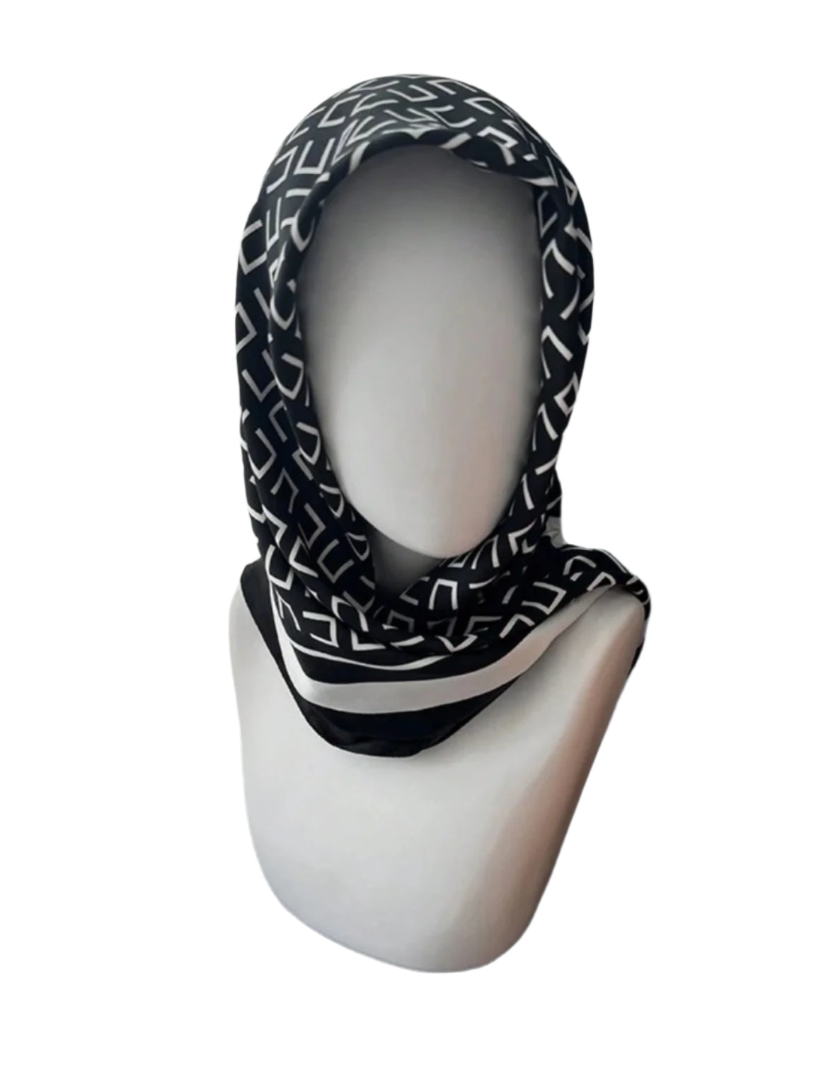 Chain & Floral Pattern Bandana/Satin Headscarf