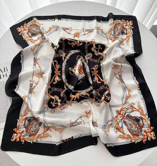 Fashion Paisley Square Satin Headscarf