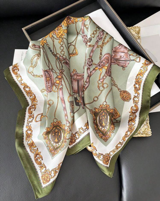 Fashion Paisley Square Satin Headscarf